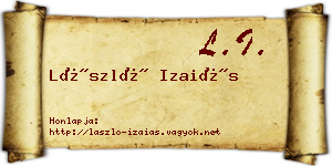 László Izaiás névjegykártya