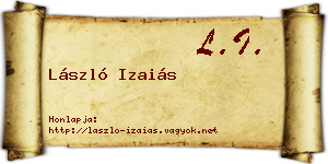 László Izaiás névjegykártya
